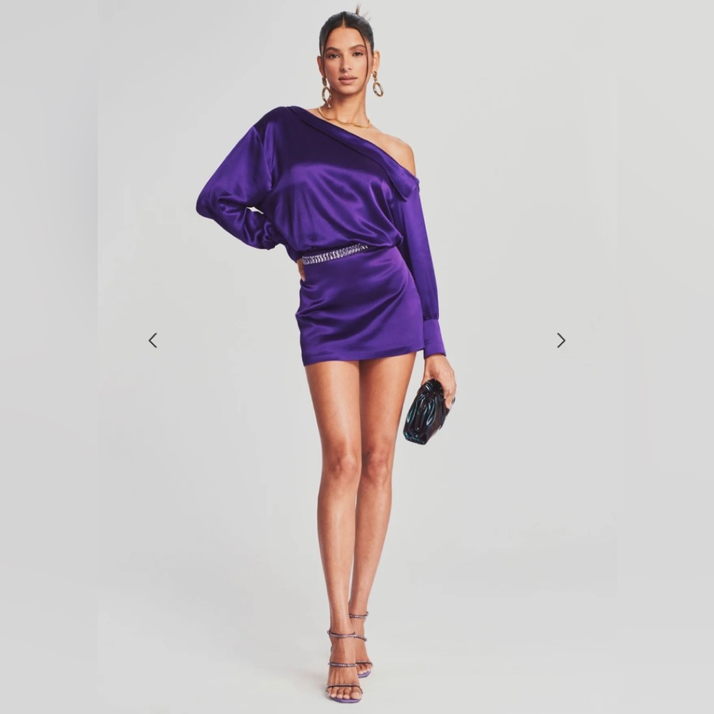 NWT RETROFETE ELIO DRESS IN ROYAL PURPLE SMALL